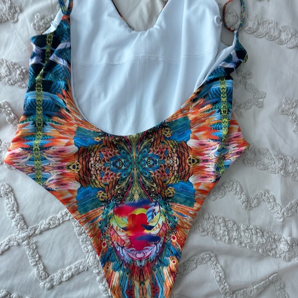 Vibrant Multicolor One-Piece Swimsuit - Picture 1 of 3